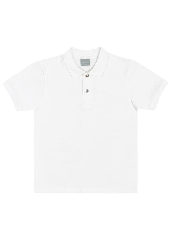 Quimby - Camisa Polo em Piquet para Menino Branco 3