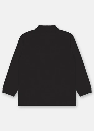 Up Baby - Camisa Polo em Piquet para Menino Preto - UP BABY