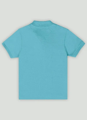 Camisa Polo em Piquet para Menino Up Baby Azul - UP BABY