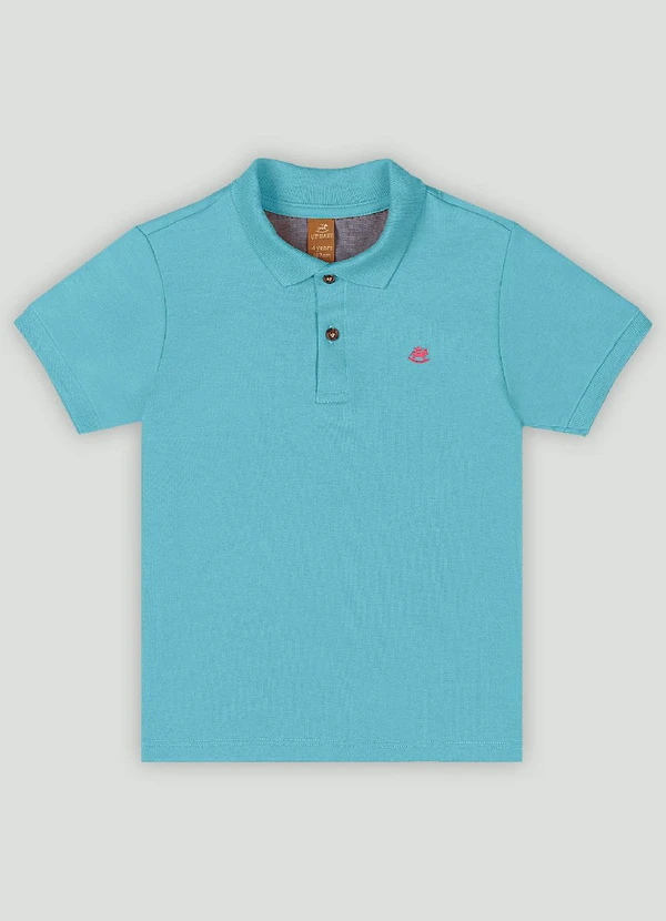 Up Baby - Camisa Polo em Piquet para Menino Up Baby Azul
