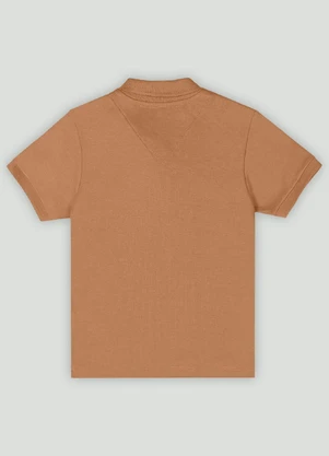 Camisa Polo em Piquet para Menino Up Baby Marrom - UP BABY