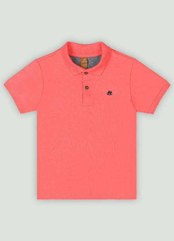 Up Baby - Camisa Polo em Piquet para Menino Up Baby Vermelho