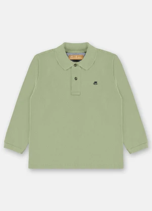 Up Baby - Camisa Polo em Piquet para Menino Verde - UP BABY