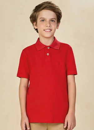 Ioluig - Camisa Polo em Piquet Vermelho - IOLUIG