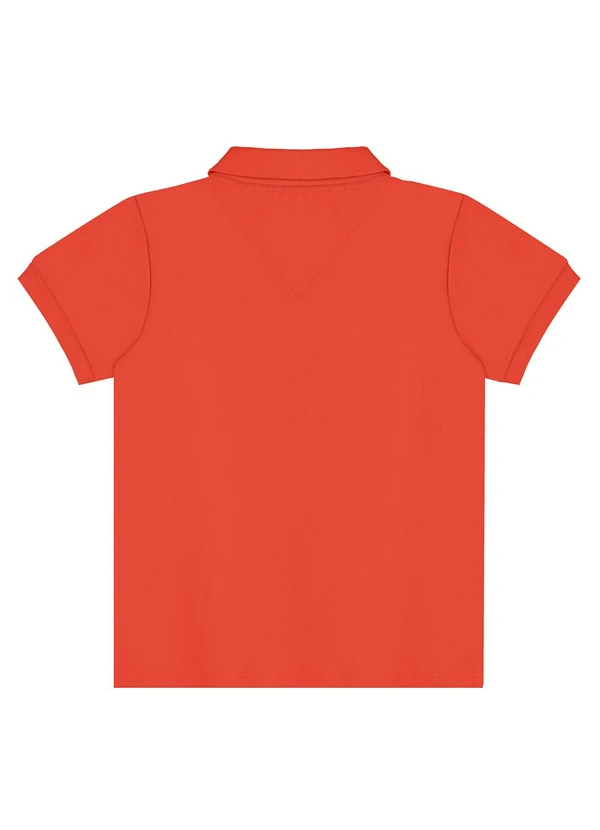 Up Baby - Camisa Polo em Suedine para Menino Laranja 4