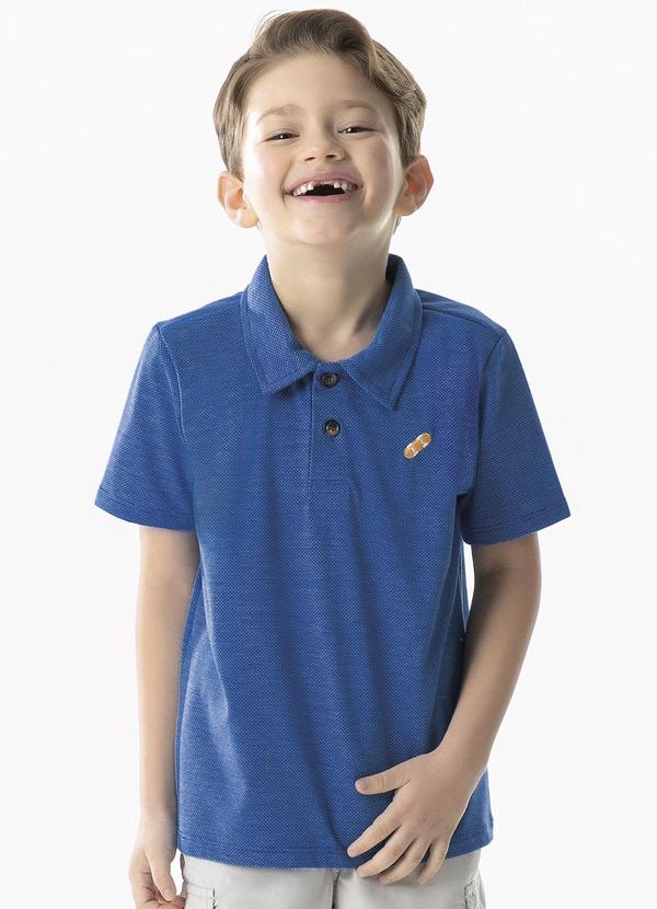 Cativa Kids - Camisa Polo Infantil Azul