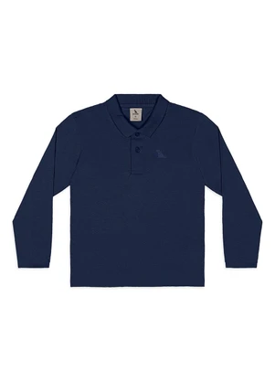 Quimby - Camisa Polo Infantil em Algodão Azul - QUIMBY