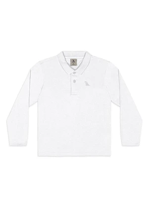Quimby - Camisa Polo Infantil em Algodão Branco - QUIMBY