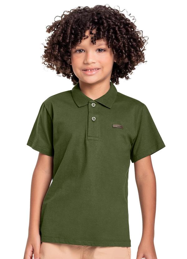 Quimby - Camisa Polo Infantil em Meia Malha Verde