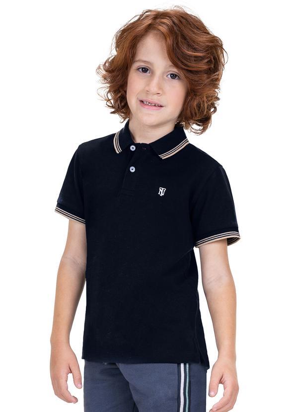 Trick Nick - Camisa Polo Infantil em Piquet Azul