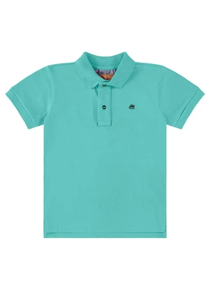 Up Baby - Camisa Polo Infantil em Piquet Azul - UP BABY