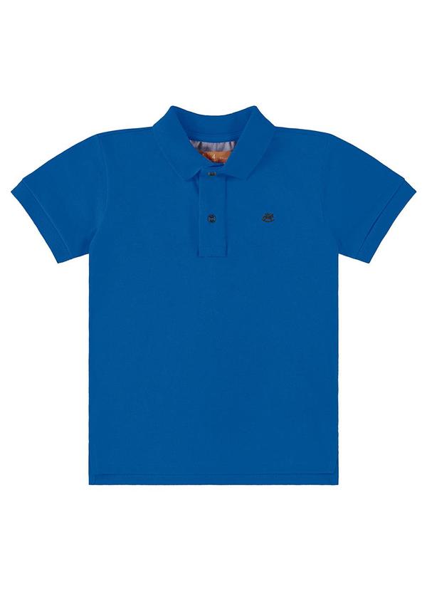 Up Baby - Camisa Polo Infantil em Piquet Azul
