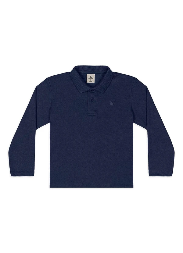 Quimby - Camisa Polo Infantil em Piquet Azul 3