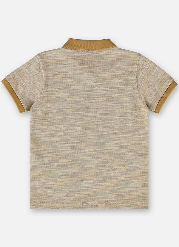 Up Baby - Camisa Polo Infantil em Piquet Bege 3