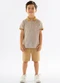 Up Baby - Camisa Polo Infantil em Piquet Bege - variação: Bege