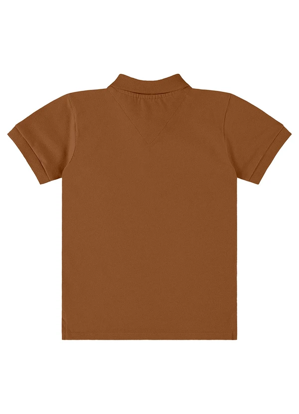 Up Baby - Camisa Polo Infantil em Piquet Marrom 2
