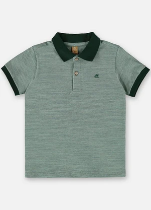 Up Baby - Camisa Polo Infantil em Piquet Verde - UP BABY