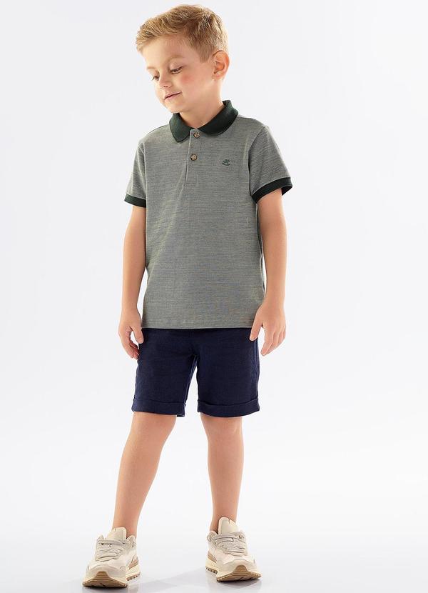 Up Baby - Camisa Polo Infantil em Piquet Verde