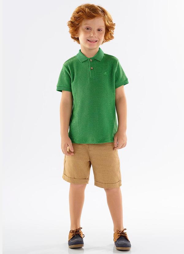 Up Baby - Camisa Polo Infantil em Piquet Verde 2