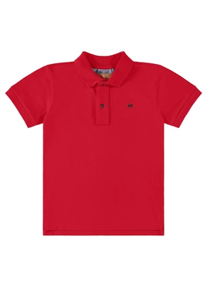 Up Baby - Camisa Polo Infantil em Piquet Vermelho - UP BABY