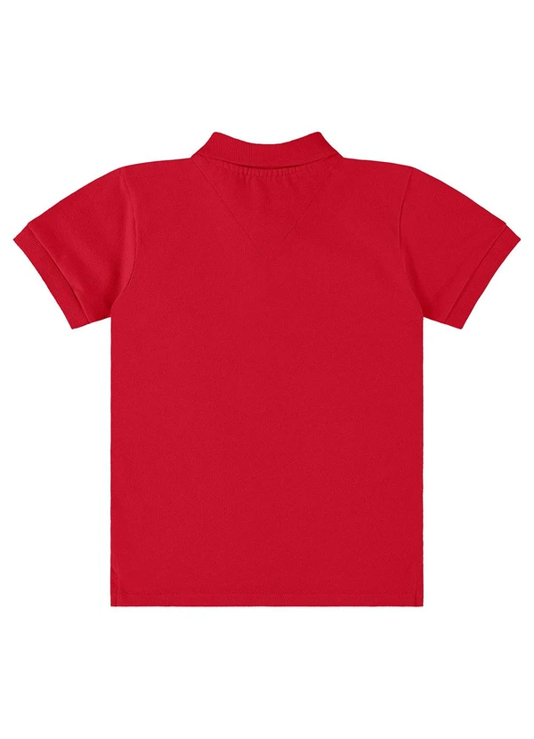 Up Baby - Camisa Polo Infantil em Piquet Vermelho 2