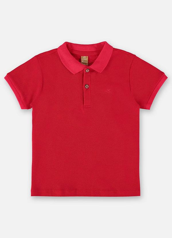Up Baby - Camisa Polo Infantil em Piquet Vermelho 3