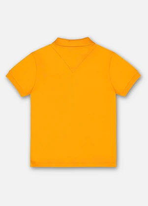 Up Baby - Camisa Polo Infantil em Suedine Amarelo - UP BABY
