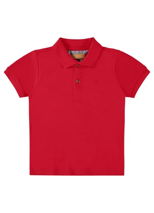 Up Baby - Camisa Polo Infantil em Suedine Vermelho - UP BABY