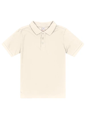 Trick Nick - Camisa Polo Infantil Menino em Cotton Bege - TRICK NICK