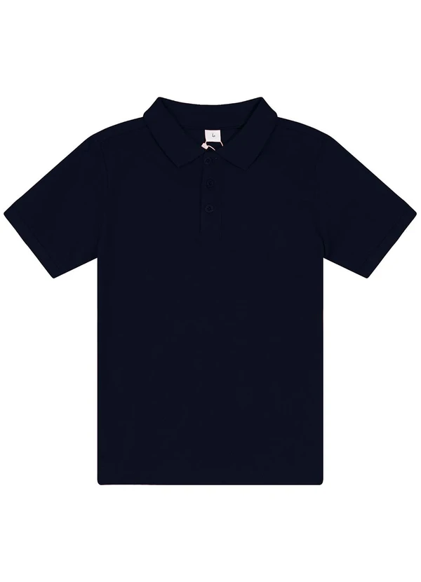 Trick Nick - Camisa Polo Infantil Menino em Cotton Azul Marinho