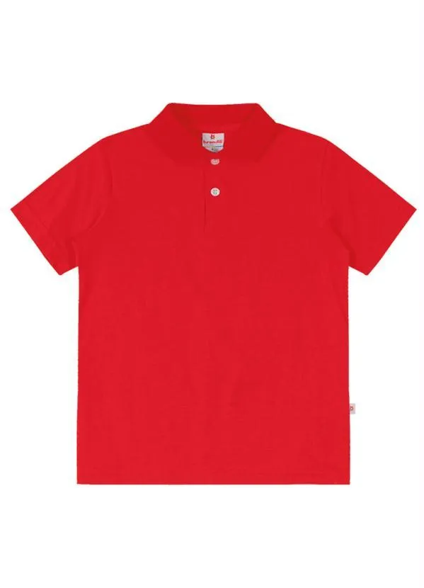 Brandili - Camisa Polo Infantil Menino em Malha Vermelho 3