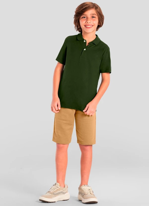 Brandili - Camisa Polo Infantil Menino em Meia Malha Azul 3