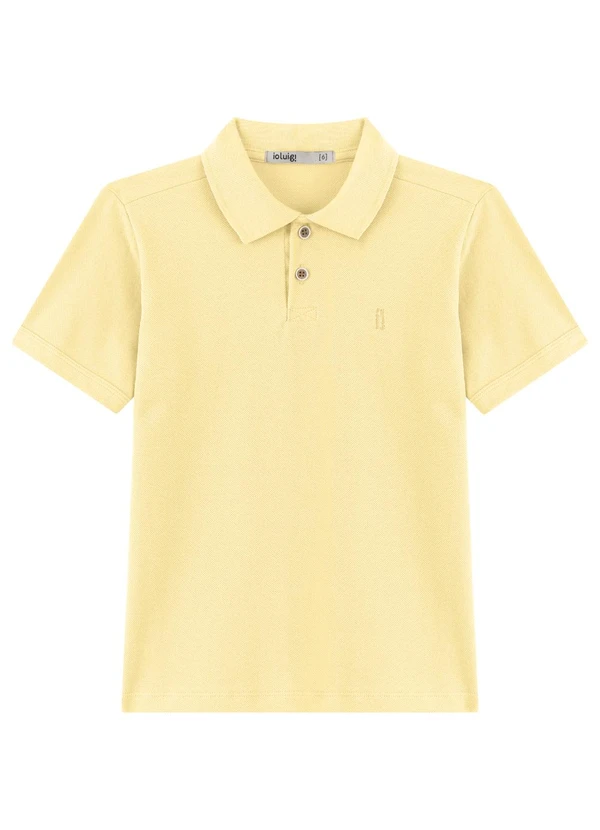 Ioluig - Camisa Polo Infantil Menino em Piquet Amarelo