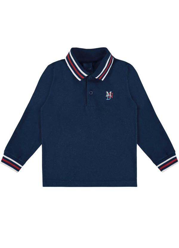 Mundi - Camisa Polo Infantil Menino em Piquet Azul