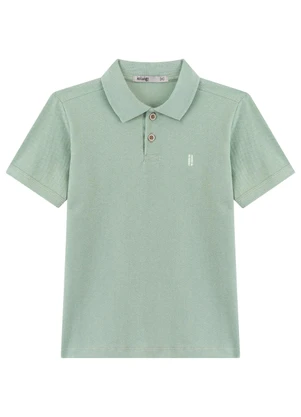 Ioluig - Camisa Polo Infantil Menino em Piquet Verde - IOLUIG