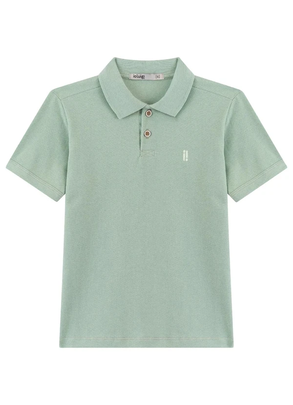Ioluig - Camisa Polo Infantil Menino em Piquet Verde