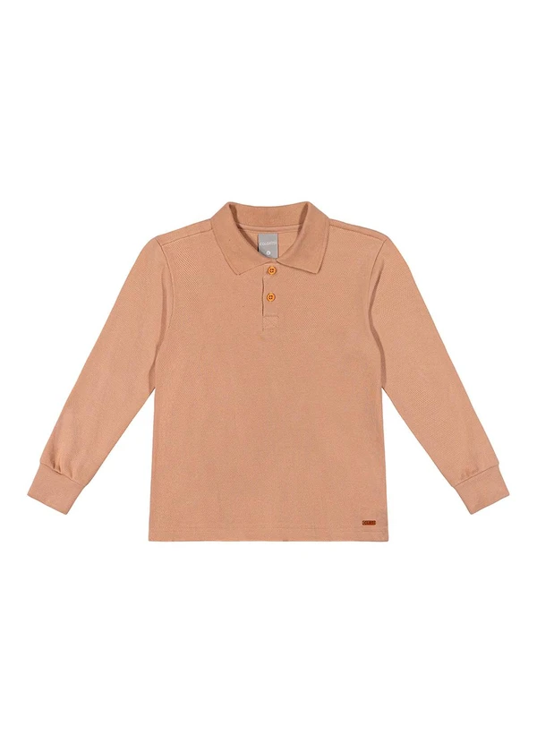 Colorittá - Camisa Polo Infantil Menino Manga Longa Marrom 3