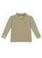 Colorittá - Camisa Polo Infantil Menino Manga Longa Marrom - variação: Verde