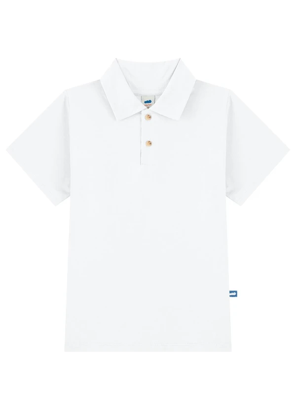 Marlan - Camisa Polo Infantil Menino Meia Malha Branco
