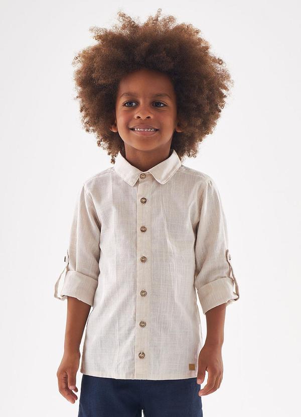 Up Baby - Camisa Polo Infantil Menino Off White