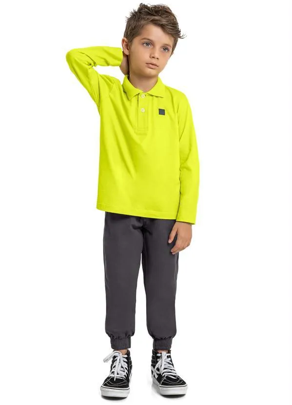 Quimby - Camisa Polo Infantil Menino Verde 2