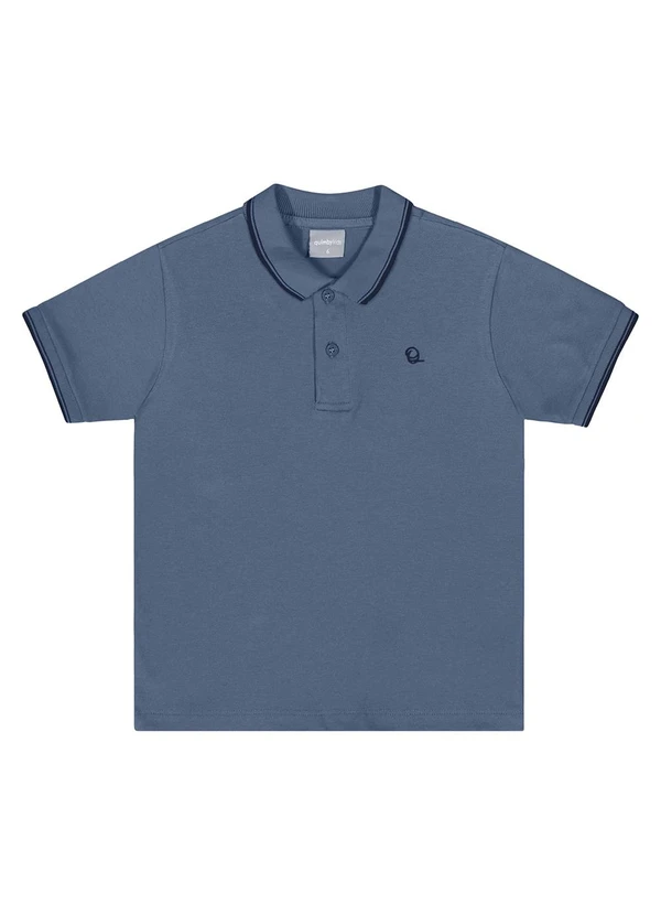 Quimby - Camisa Polo Infantil para Menino Azul