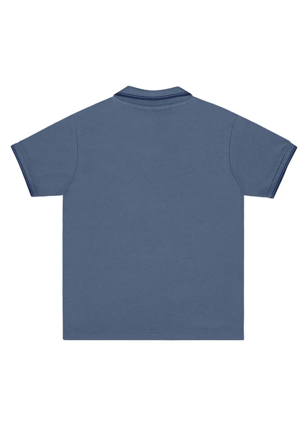 Quimby - Camisa Polo Infantil para Menino Azul 2