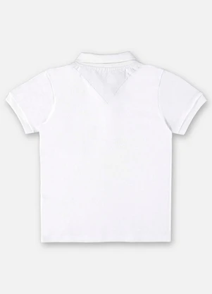 Up Baby - Camisa Polo Infantil para Menino Branco - UP BABY