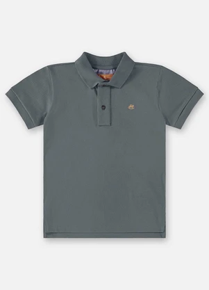 Up Baby - Camisa Polo Infantil para Menino Cinza - UP BABY