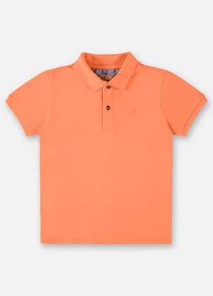 Up Baby - Camisa Polo Infantil para Menino Laranja - UP BABY