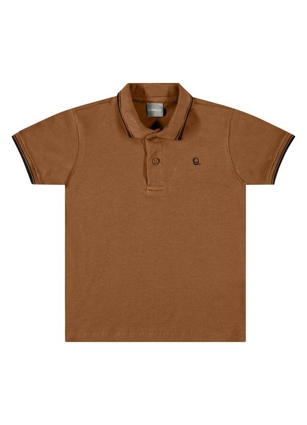 Quimby - Camisa Polo Infantil para Menino Marrom