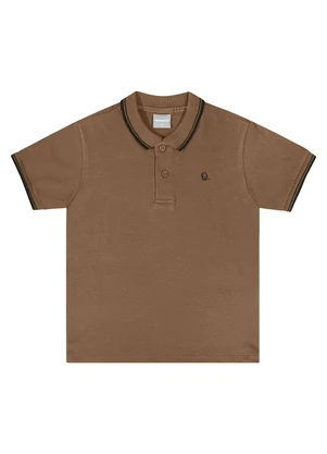 Quimby - Camisa Polo Infantil para Menino Marrom - QUIMBY