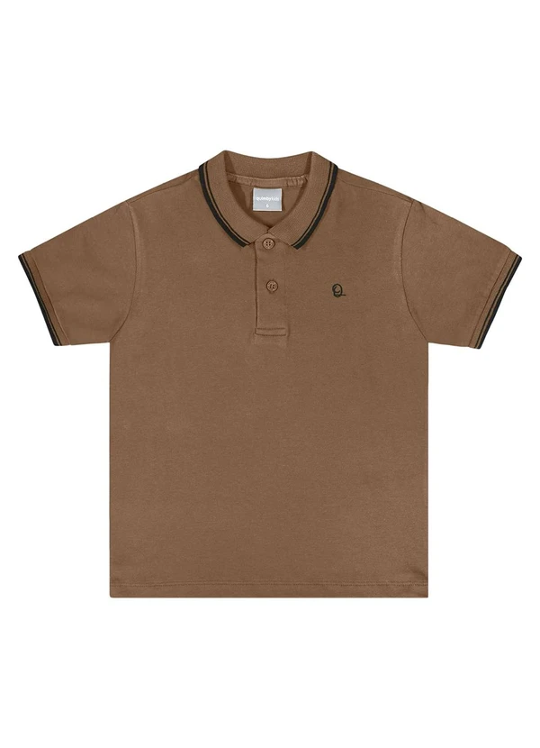 Quimby - Camisa Polo Infantil para Menino Marrom