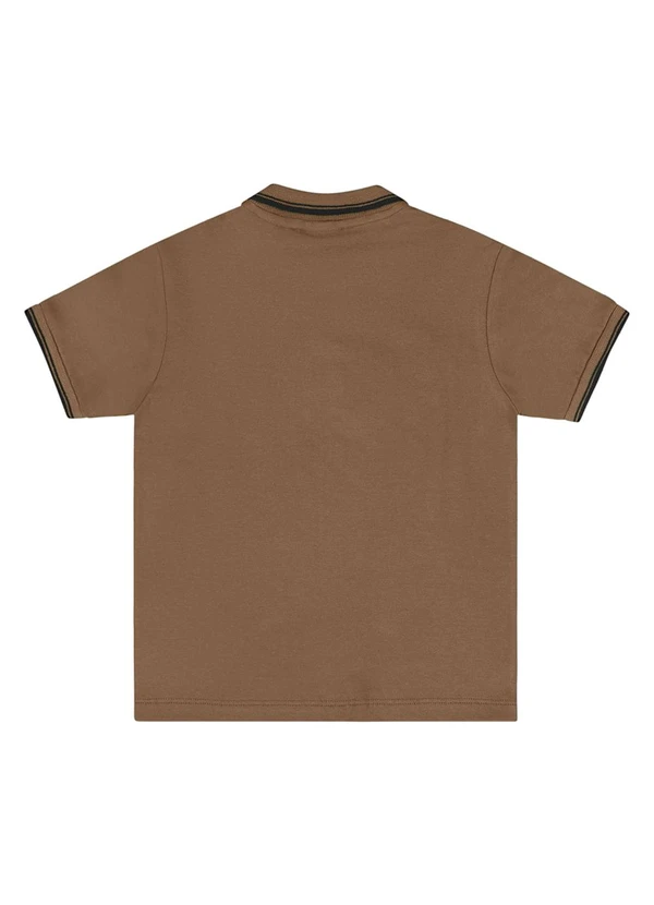 Quimby - Camisa Polo Infantil para Menino Marrom 2